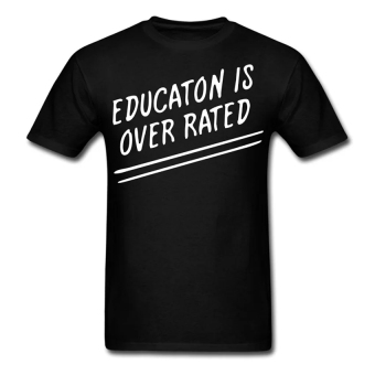 CONLEGO Personalize Men's Education Is Overrated T-Shirts Black  