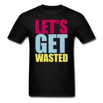 CONLEGO Personalize Men's Let's Get Wasted T-Shirts Black  