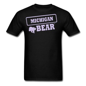 CONLEGO Personalize Men's Michigan Bear T-Shirts Black  