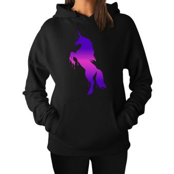 CONLEGO Women's - Unicorn Dripping Hoodie Black - intl  