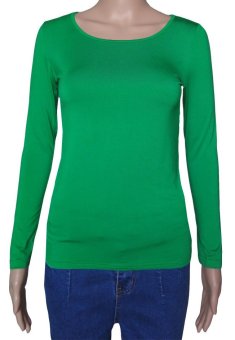 COSIVIA Cotton Muslim long sleeve half-length T shirt  green   