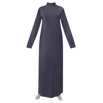 CottonHeaven Manset Dress Gamis 28 Warna All Size & Big Size - Abu-Abu Tua  