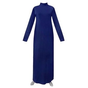 CottonHeaven Manset Dress Gamis 28 Warna All Size & Big Size - Biru Dongker  