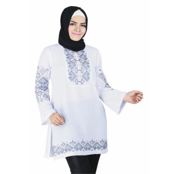 ( Couple ) Raindoz Pakaian Muslim Sarimbit Wanita RGSx053 Putih  