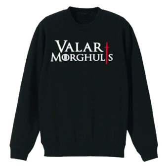 Cross In Mind Sweater Game Of Thrones Valar Morghulis - Hitam  