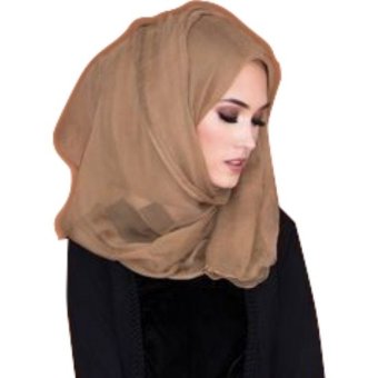 Crosse Mara Hijab - Jilbab Persegi - Satin Premium - Mocha - Coklat Kopi  