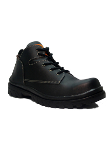 Cut Engineer Safety Iron Classic Low Boots Leather Black  