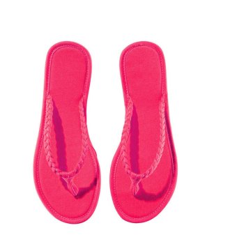 Cute 1x Pair Ladies Flip Flops Weave Rose Sandals Thongs  