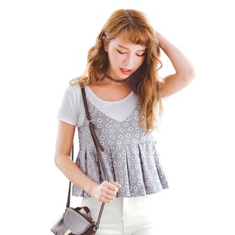 Cute Womens Print Vests Grey  