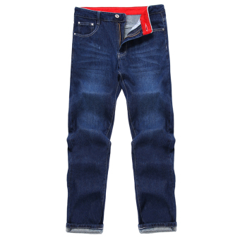 Cyber COOFANDY Men Mid Waist Zip Fly 5 Pockets Regular Fit Jeans ( Blue )  