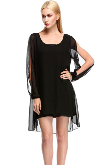 Cyber Fashion Women's Casual Loose Dress ( Black )  