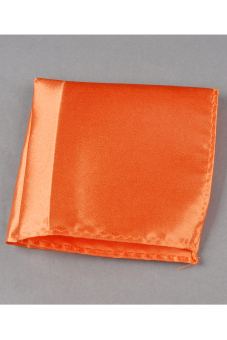 Cyber Pure Color Satin Bag Fashion Wipes Chest Pocket Towel Wipes Men Suit(Orange) - intl  