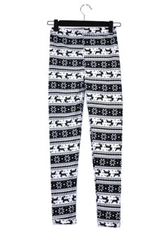 Cyber Snowflakes Leggings Tights Pants (Multicolor)  