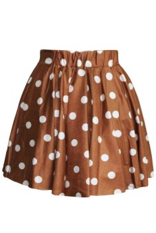 Cyber Women's Girl's Party Skirt Dress High Waist Mini Skirt (Brown)  