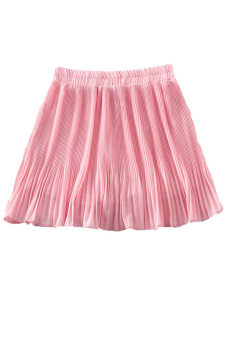 Cyber Women'S Girls Sweet Short Elastic Pleated Skirt Mini Skirt (Pink)  