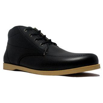 D-Island Shoes High Bizarre Black Casual Leather  