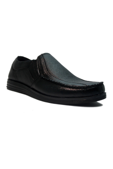 D-Island Shoes Slip On Office Loafers Eagle Genuine Leather Black  