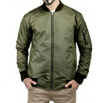 D1NY Collection Jaket Bomber Hijau Army  