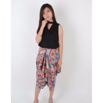 De Voile Batik Fashion Wanita Modern Conny Skirt (Brick)  