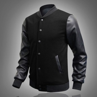 DEcTionS Jaket Kulit Sintetis Ariel Black Night  