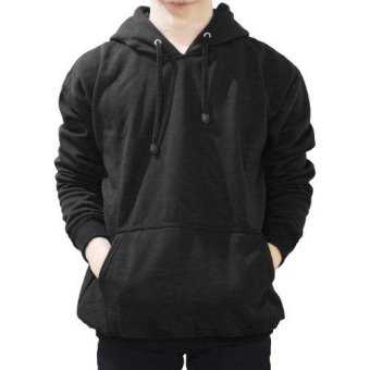 DEcTionS Jaket Sweater Polos Hoodie Jumper - Hitam  