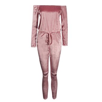 Dew houder Vevset Jupsuit Roper Cauaong Pant(Pink)  