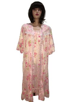Diana Kimono Lingerie Bunga - Pink  