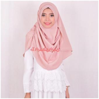 D'Masempo Pashmina Jilbab Hijab Instant Airish Pink Dusty  