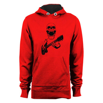 Don & Dona Hoodie Skull Play Guitar - Merah  