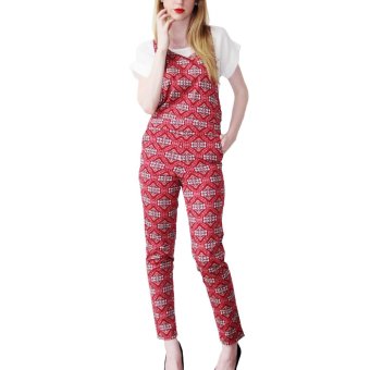 Dotts Eri Printed Jumpsuit - Red  