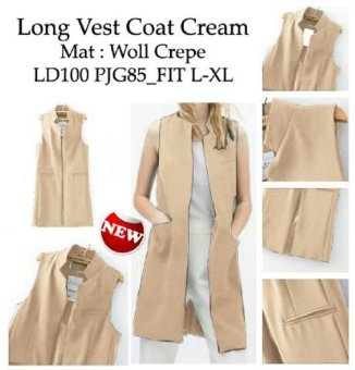 DoubleC Fashion CharleneFashion Long vest coat - (cream)  
