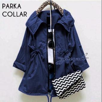 DoubleC Fashion jaket Parka collar Navy  