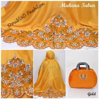 DoubleC Fashion Mukena Aplikasi Bordir Yellow  