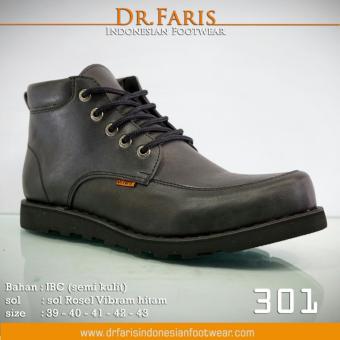 Dr.Faris Sepatu Boots pria DF301 - Hitam  
