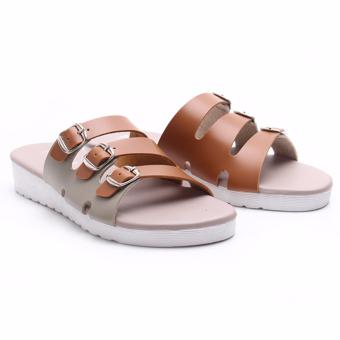 Dr.Kevin Ladies Flat Sandals 27337 White/Yellow  