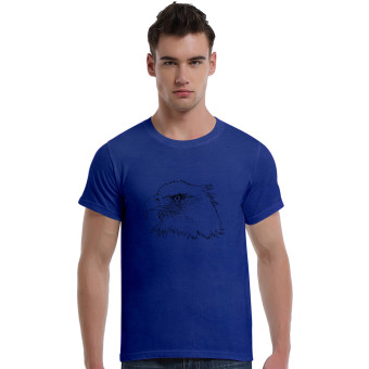 Eagle Cotton Soft Men Short Sleeve T-Shirt (Blue)   