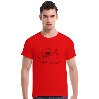 Eagle Cotton Soft Men Short Sleeve T-Shirt (Red)   