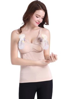 Easy Expression Breast Feeding Hands Free Bustier Pumping Nursing Halter Bra Nursing Bra (color) - intl  