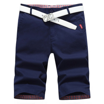 EGC 2016 Summer men's casual shorts Men slim pants cotton beach pants(Navy Blue) - intl  