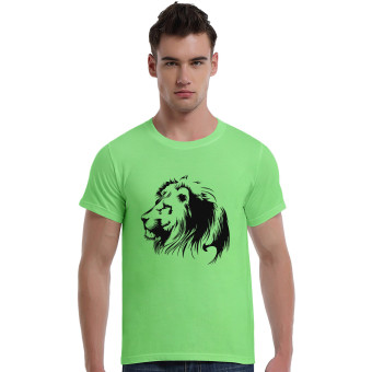 Elegant Lion Cotton Soft Men Short T-Shirt (Green)   