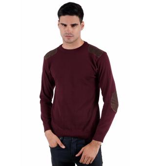 Elfs Shop - Sweater Rajut Pundak Siku - Maroon  