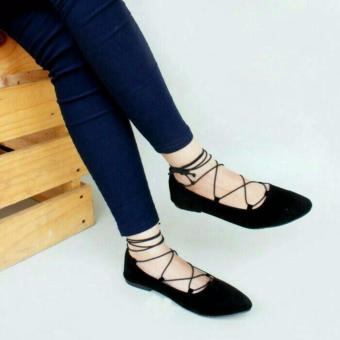 Ellen Grosir - Flat Shoes Balerina (Hitam)  