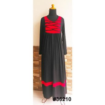 Endang The Villlage Product Dress Gamis Wanita Busui - Hitam  