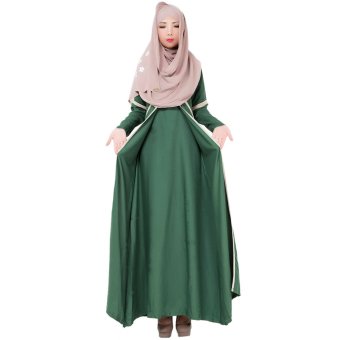 EOZY New Fashion Women Lady Muslim Wear Muslim Robes Islam Style Female One-piece Dresses Free Size (Green)  