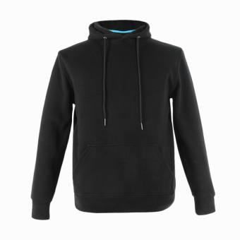 EOZY Trendy Unisex Solid Color Pocket Hooded Pullover Couple Hoodies Korean Style Brand New Men Women Leisure Casual T-shirts Sweaters Tops (Black) - intl  