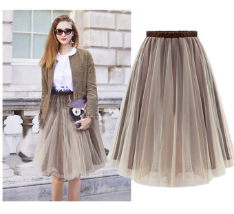 Europe 2015 New Summer Fashion Couture Ou Gensha All-Match Skirt Tutu Skirt  