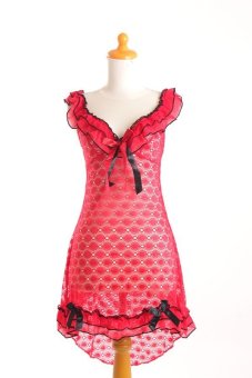 Eve Lingerie Baju Tidur Jumbo-LIBG079-Merah  