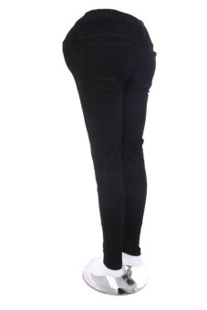 Eve Maternity Celana Jeans Ibu Hamil - Maternity Pants LJP028A Jeans Skinny Hitam  