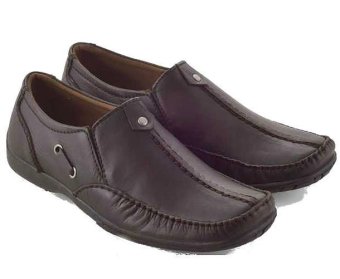 Everflow DC 2033 Sepatu Pantofel/ Formal Pria - Leather - Tpr - Gaya Dan Stylish - Brown  