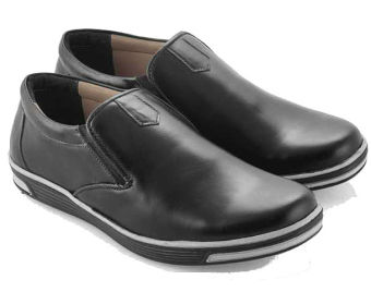Everflow DF 411 Sepatu Pantofel/ Formal Pria - Leather - Tpr - Gaya Dan Modis - Black  